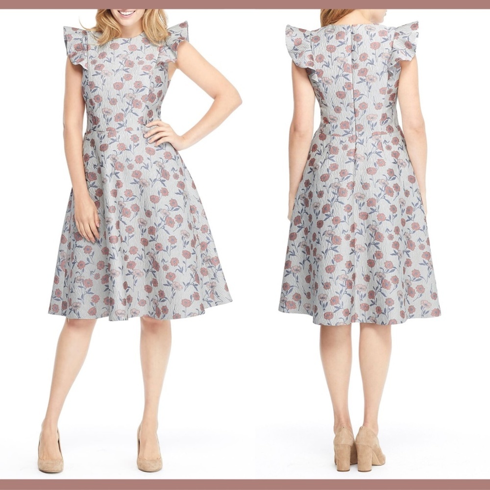 NEW $188 Gal Meets Glam‎ Lola Dancing Daisy Jacquard Dress [SZ 2 ]